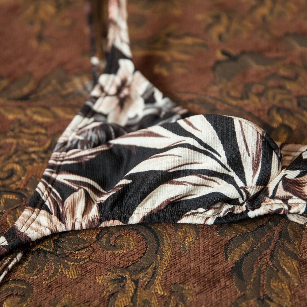 Mens Floral Print Thin Sides Thong Handmade - Picture 4 of 5